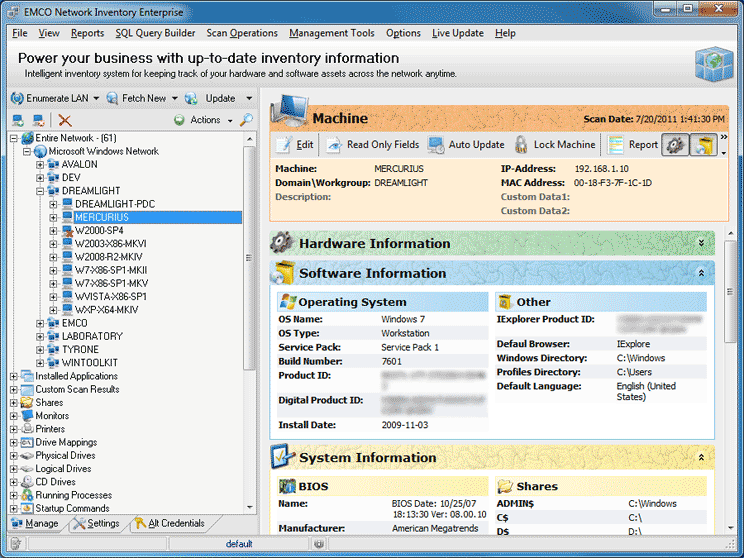 EMCO Network Inventory Enterprise v5.8.24.11003 硬件和软件审计信息软件