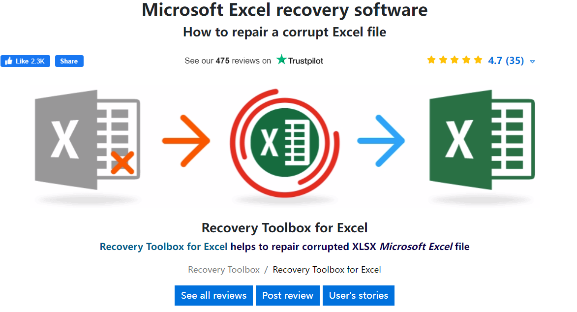 Recovery Toolbox for Excel v3.5.27.0 Excel文件修复工具