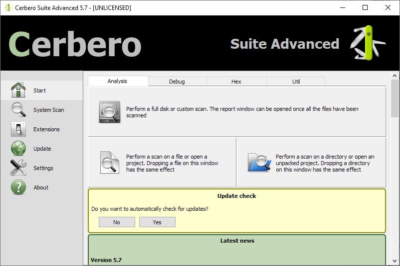 Cerbero Suite Advanced v6.5.1 文件和恶意分析软件