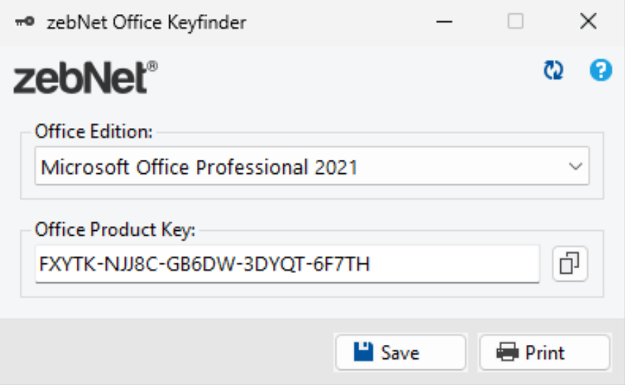 zebnet Office Keyfinder v3.0 检索Office产品密钥工具