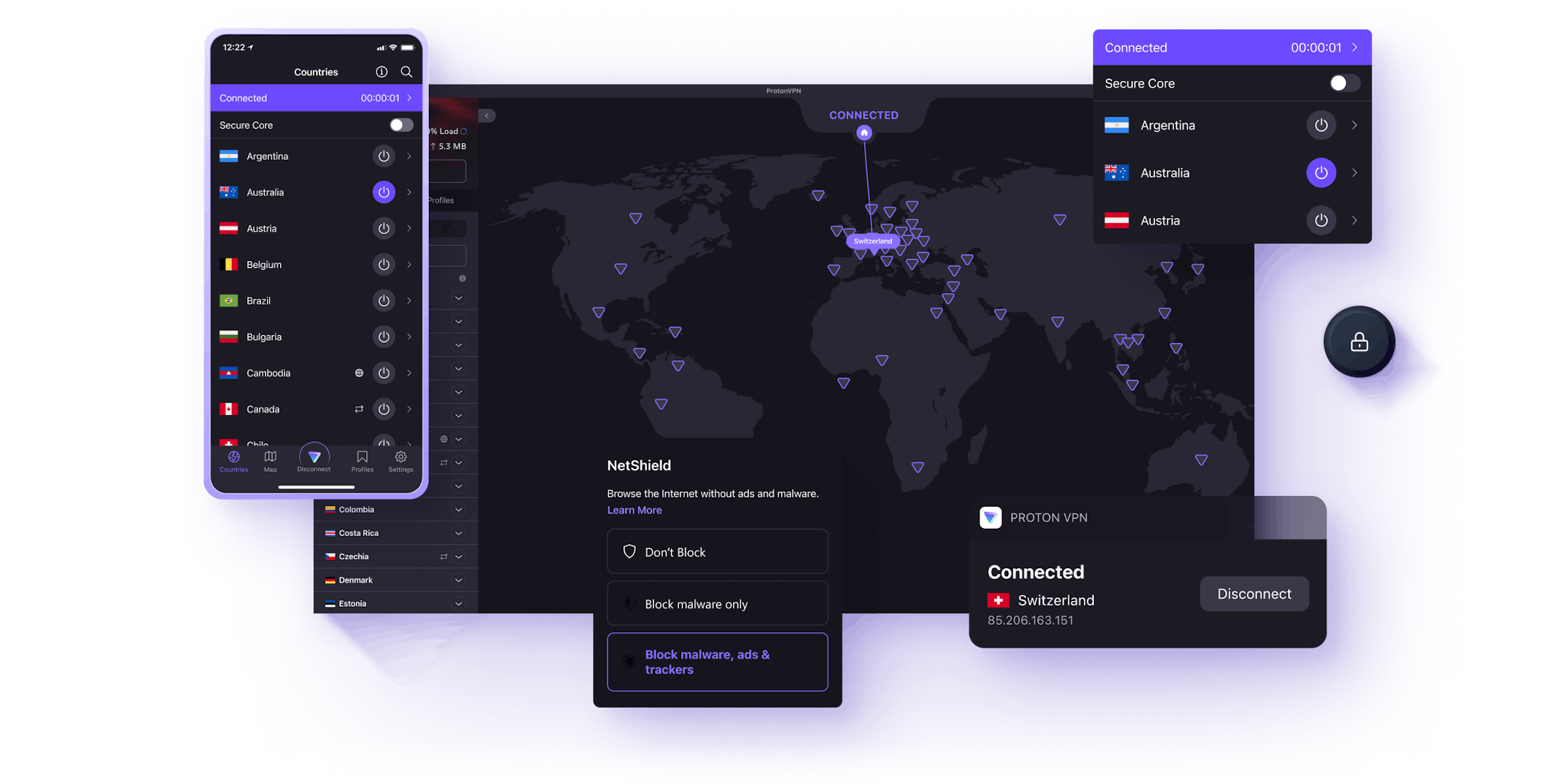 ProtonVPN v3.2.8 速度和安全VPN工具