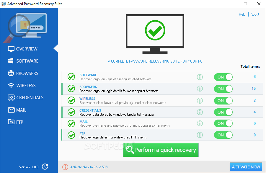 Advanced Password Recovery Suite v2.2.0 综合性密码恢复软件