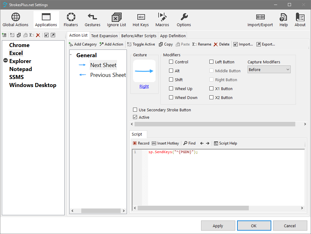 StrokesPlus v0.5.7.8 鼠标手势软件