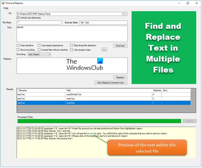 Find And Replace Multiple Files v2.2.0 查找并替换文件工具