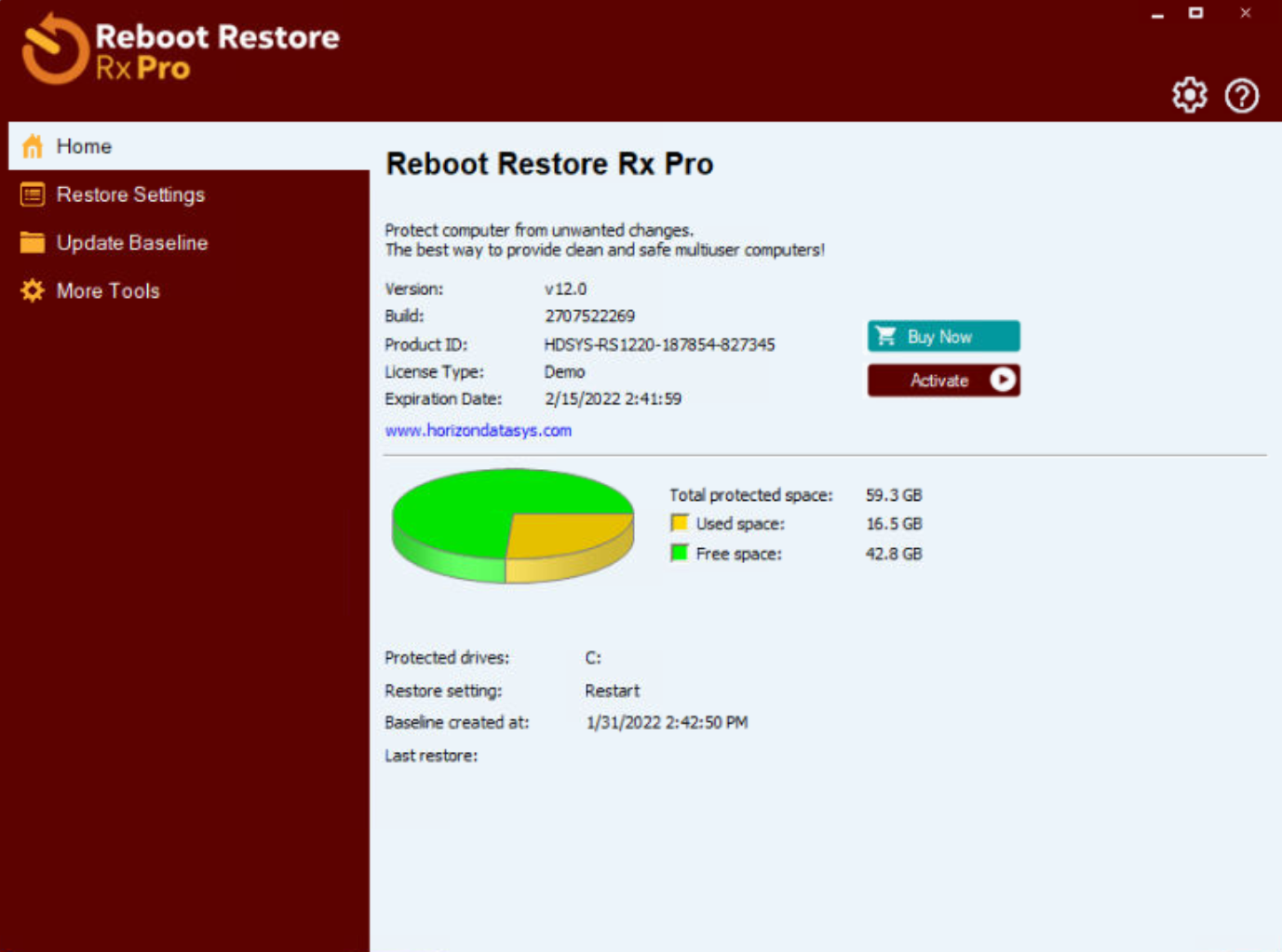 Reboot Restore Rx Pro v12.7 Build 2709799653 系统还原软件