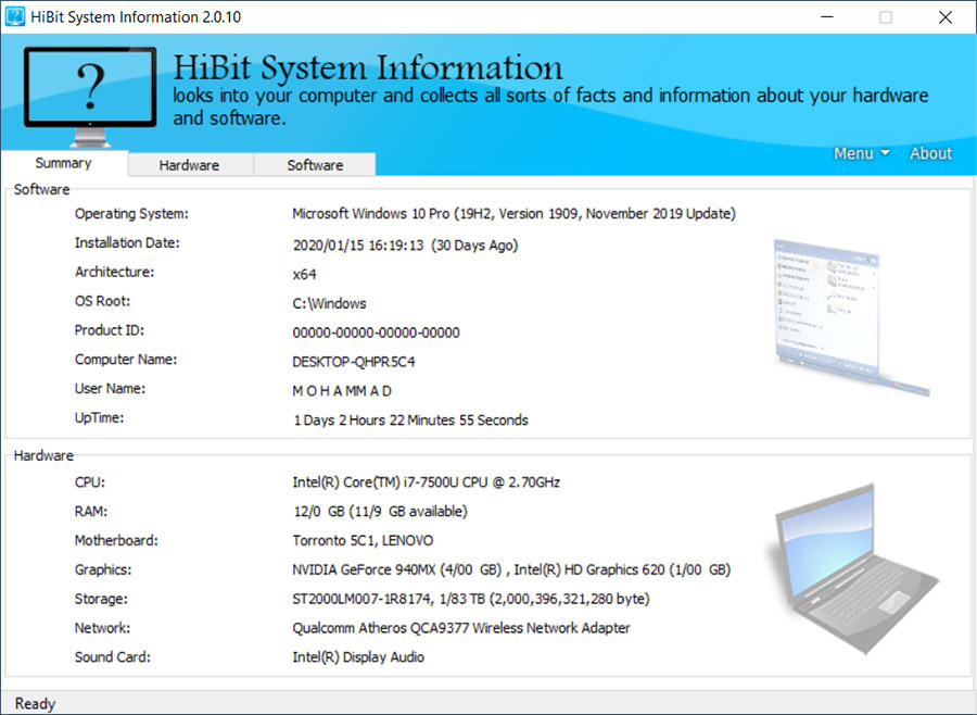 HiBit System Information v2.1.20 系统信息查看工具