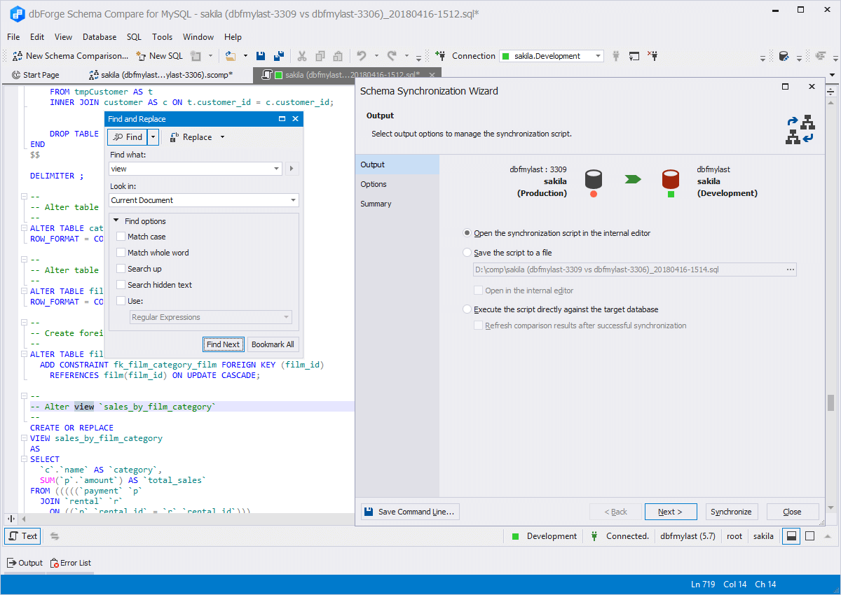 dbForge Schema Compare for MySQL v10.0.225 比较和同步MySQL架构工具