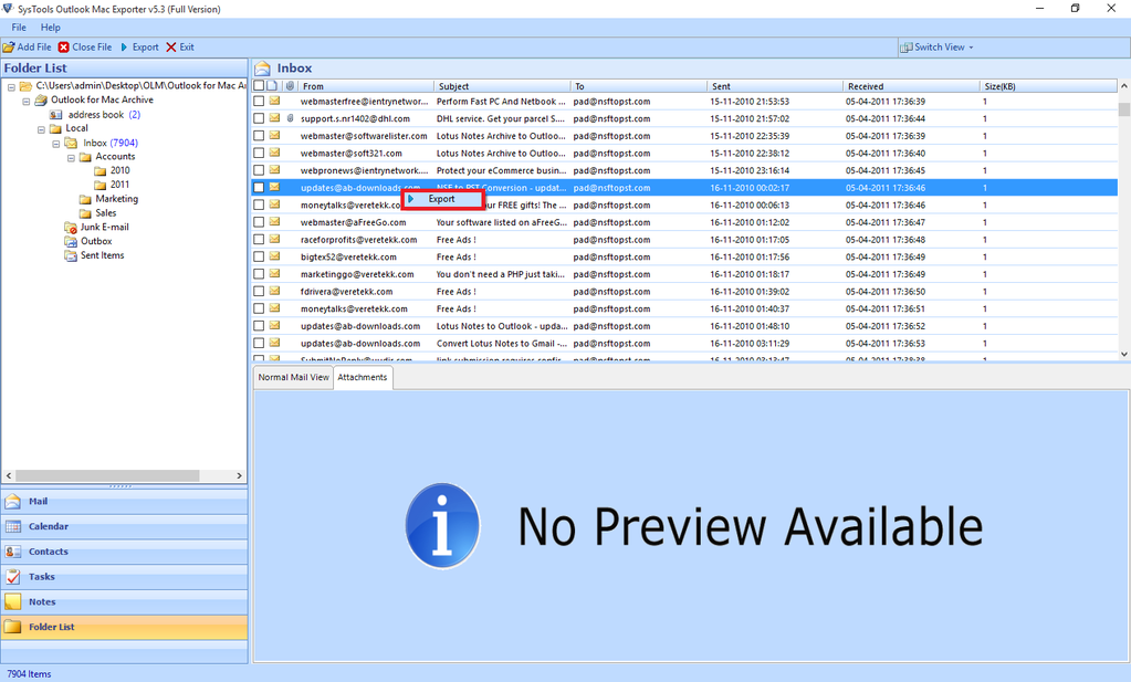 SysTools Outlook Mac Exporter v10.0 Outlook邮件数据导出工具