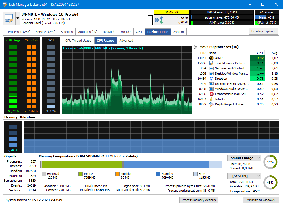 MiTeC Task Manager DeLuxe v4.8.4 全功能任务管理器