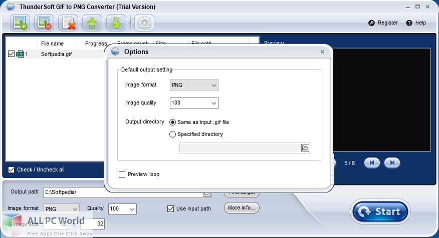 ThunderSoft GIF to PNG Converter v4.3.0 GIF到PNG转换器