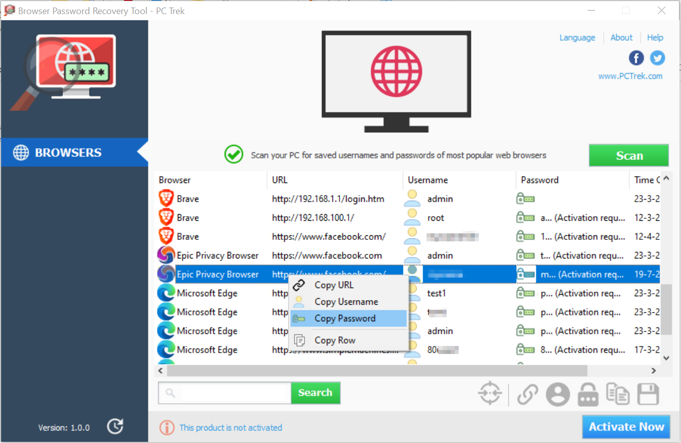 Browser Password Recovery Tool v2.0.0 浏览器密码恢复工具