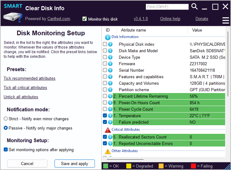 Clear Disk Info v4.2.1.0 查看硬盘详细信息工具