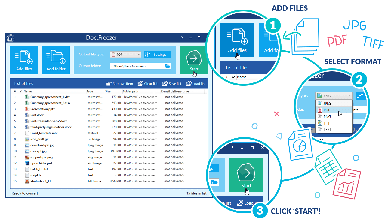 DocuFreezer v5.0.2308.16170 支持多种文件格式转换软件