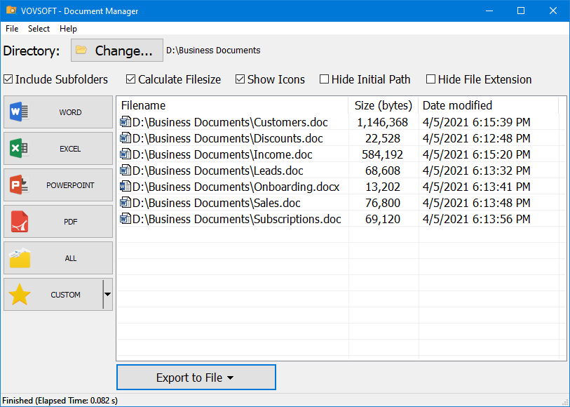 VovSoft Document Manager v1.7.0 文件管理工具