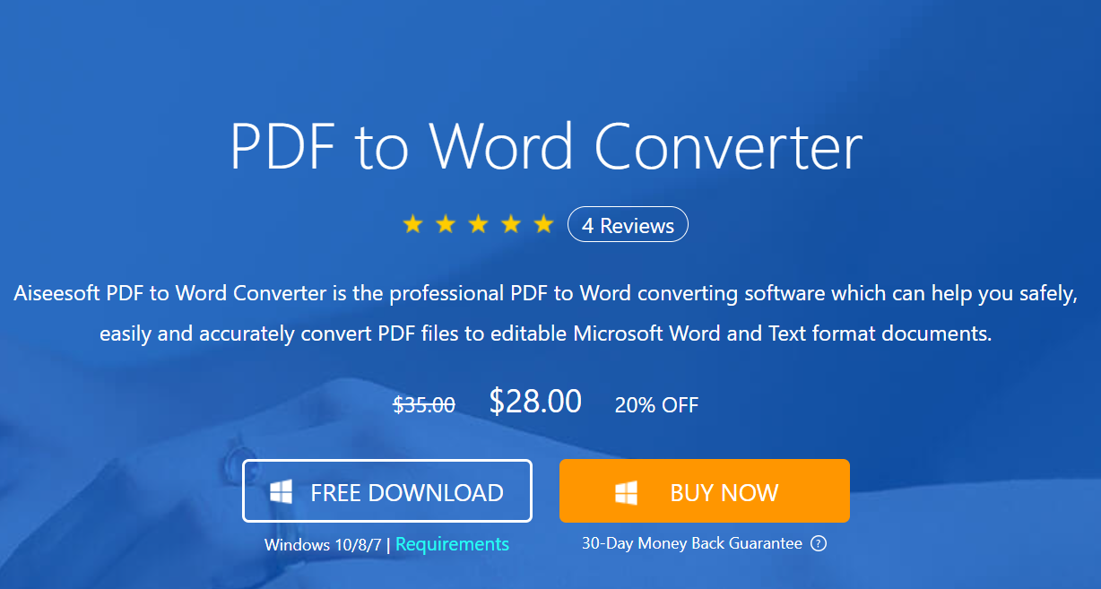 Aiseesoft PDF to Word Converter v3.3.52 PDF到Word文件转换器