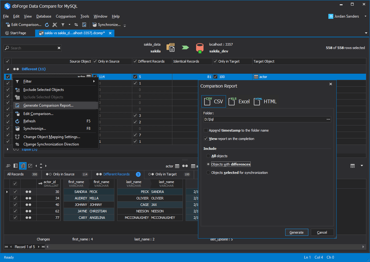 dbForge Data Compare for MySQL Professional v10.0.225 MySQL和MariaDB数据同步工具