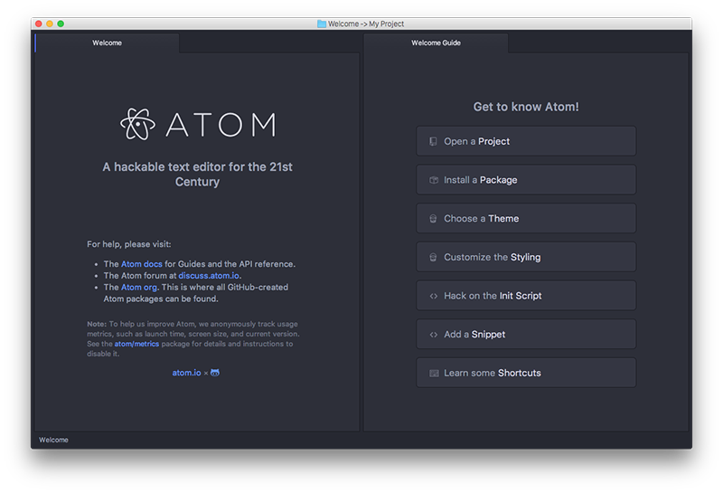 Atom v1.61.0 文本和源代码编辑器