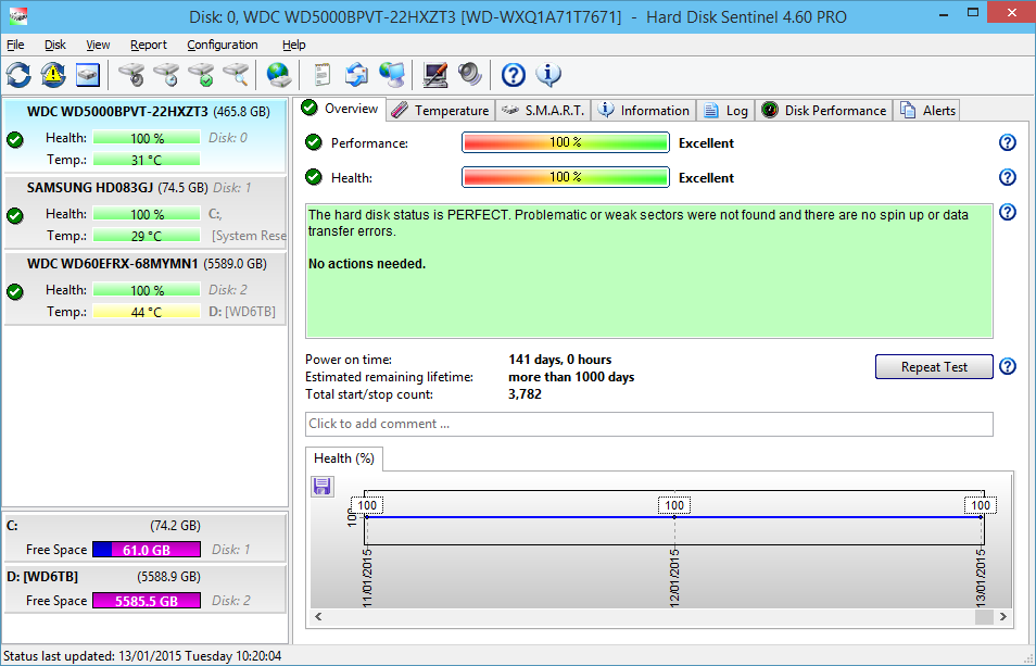 Hard Disk Sentinel Pro v6.20.1 诊断和修复硬盘驱动软件