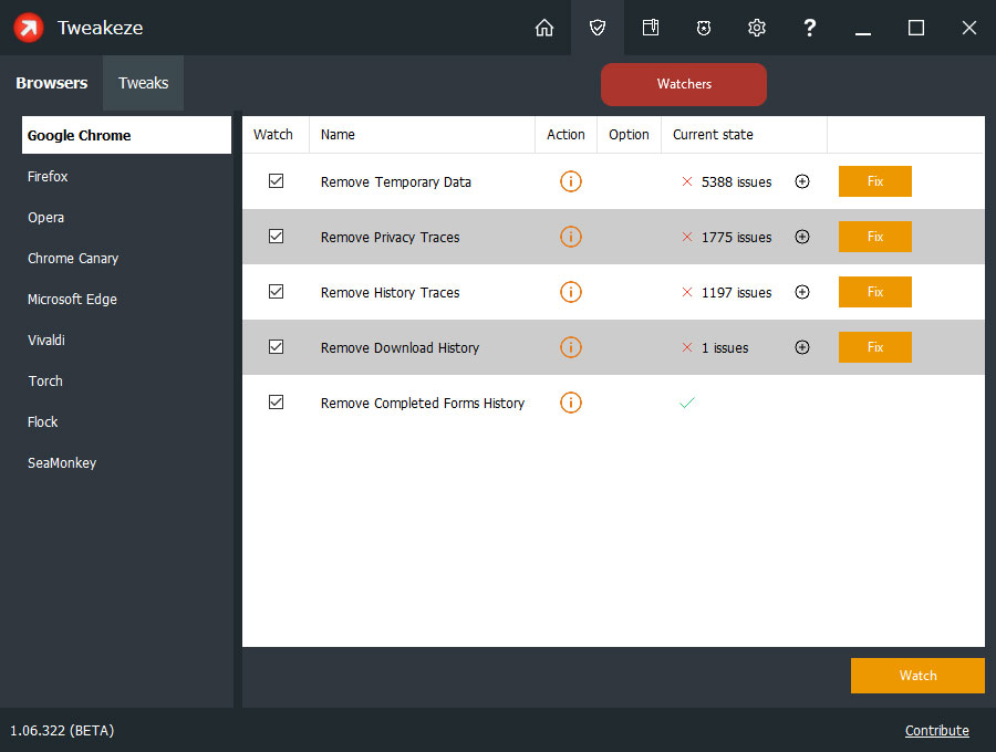 Tweakeze v2.17.1777 监视系统文件和注册表工具