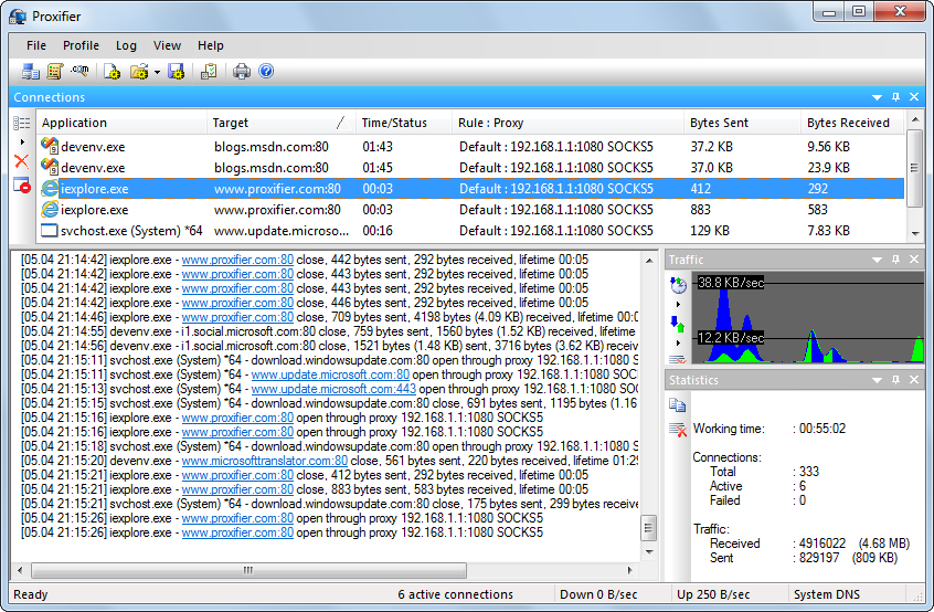 Proxifier v4.12 隐藏IP地址工具