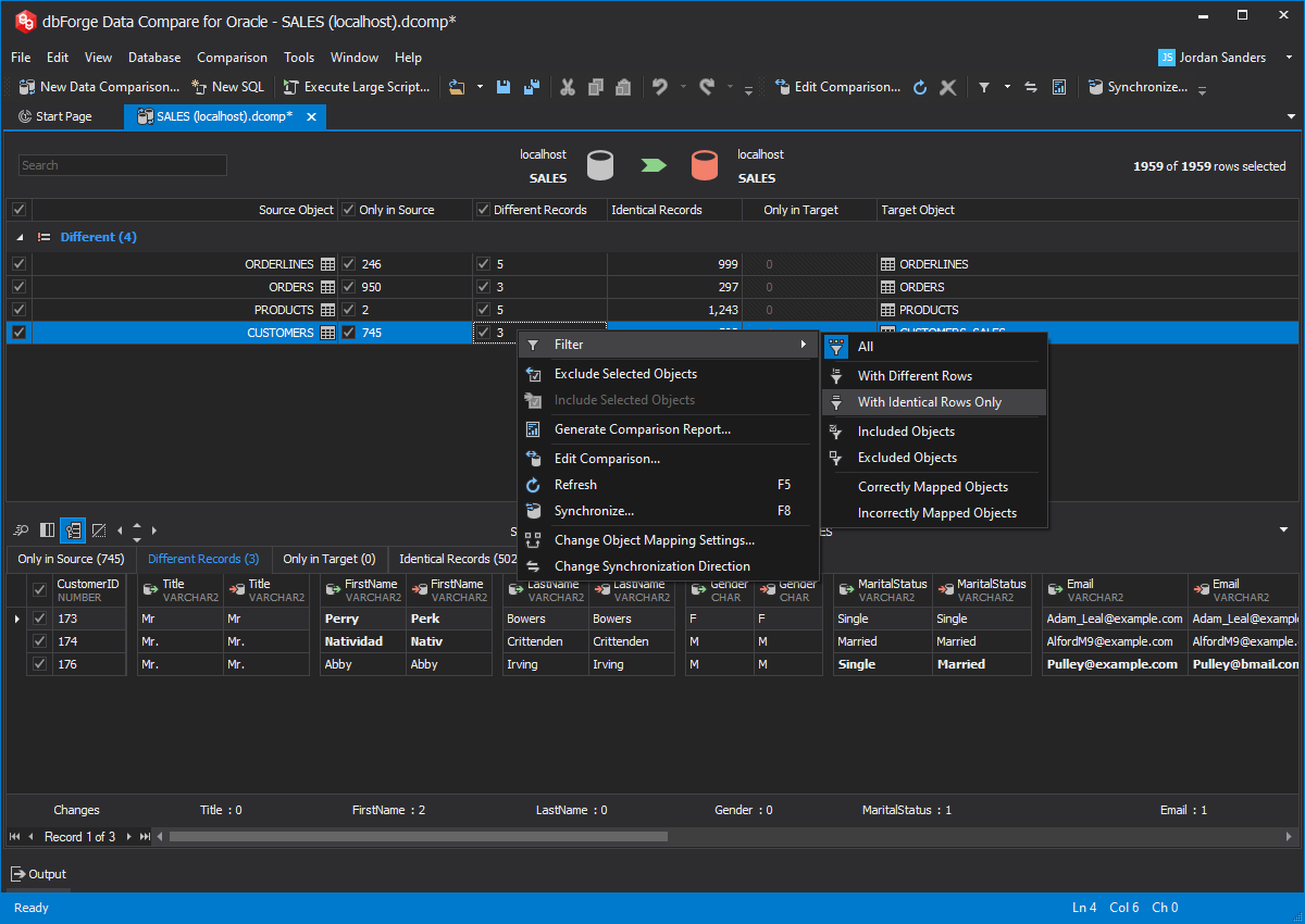 dbForge Data Compare for Oracle v5.5.172 比较和同步Oracle工具