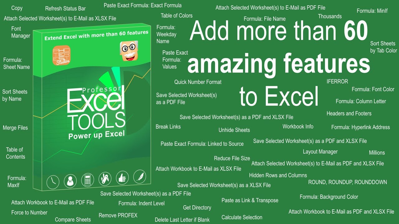 Professor Excel Tools v4.3 125个实用功能Excel插件