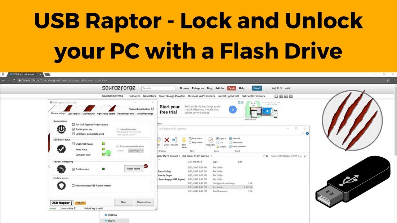 USB Raptor v0.18.88 USB锁定计算机软件