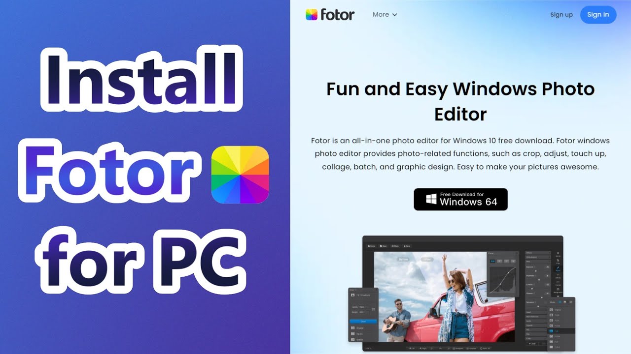 Fotor for Windows v4.7.6 全面性图像处理软件