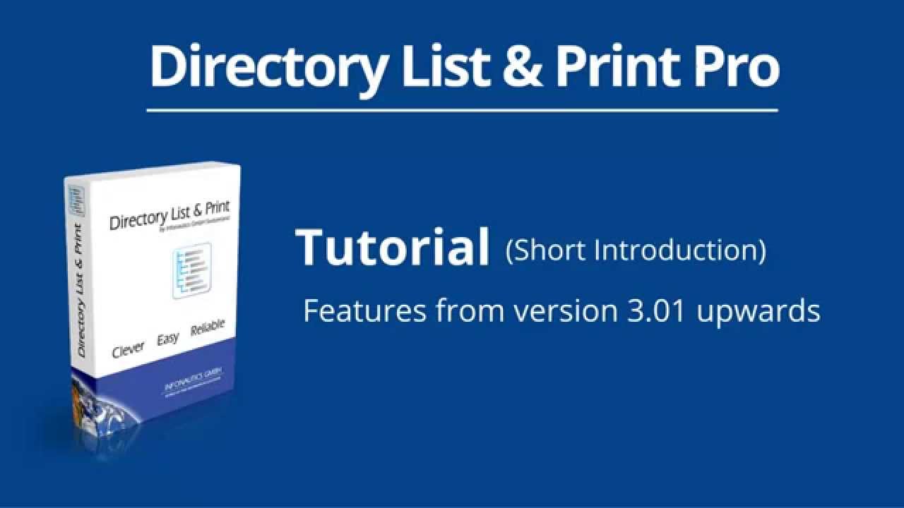 Directory List and Print Pro v4.31 创建文件列表和打印软件