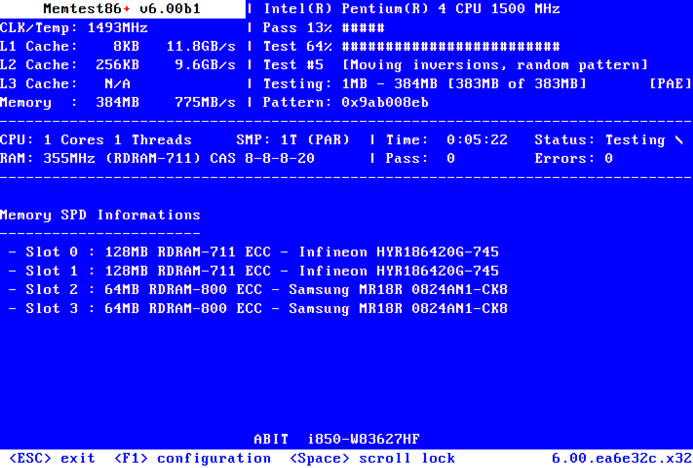 Memtest86+ v7.00 Stable 内存测试工具