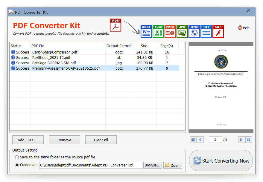 Adept PDF Converter Kit v5.10 PDF转office文档格式工具