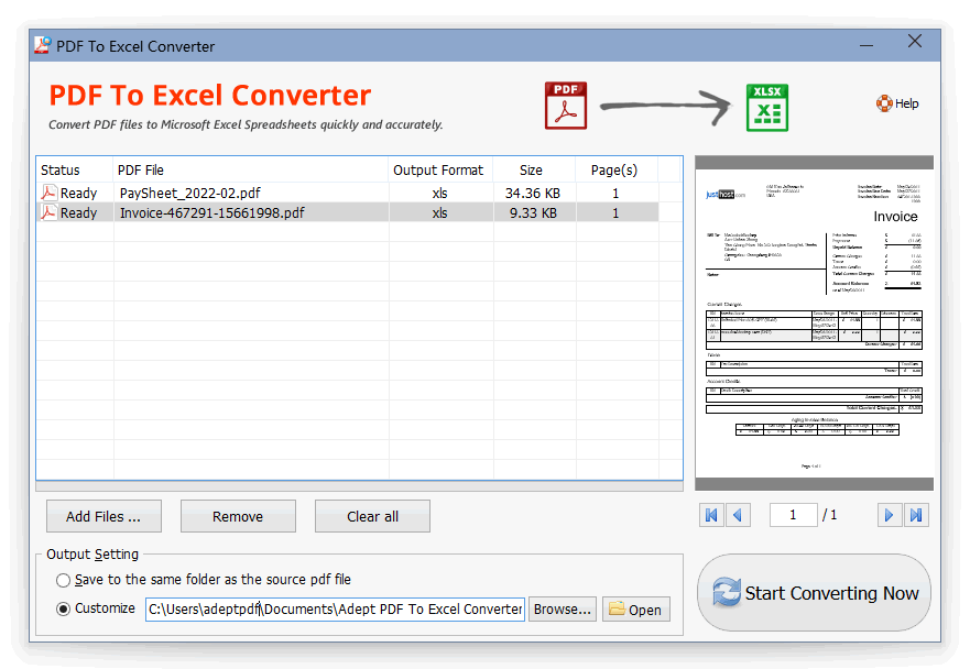 Adept PDF to Excel Converter v3.80 PDF转为Excel格式工具