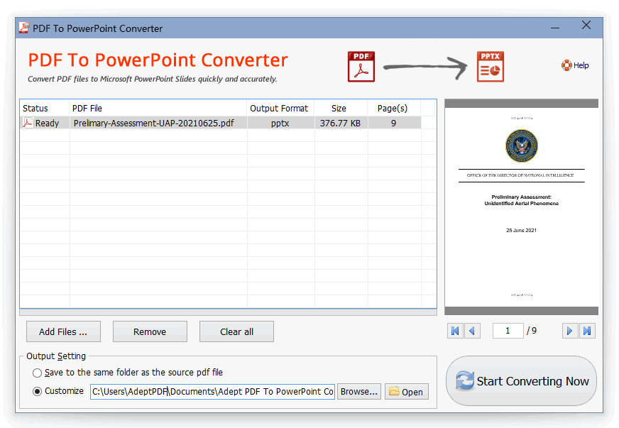 Adept PDF to PowerPoint Converter v2.20 PDF转PPt转换器
