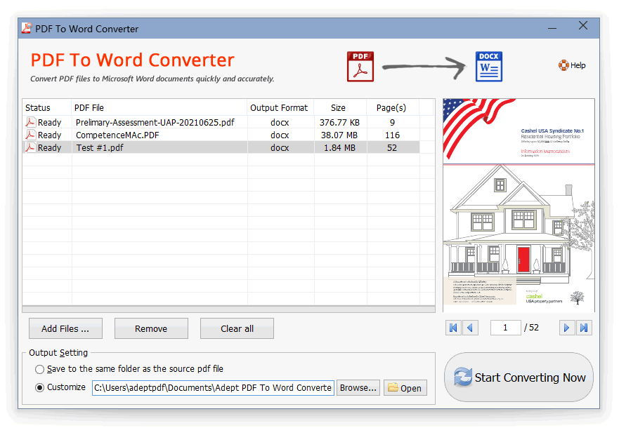 Adept PDF to Word Converter v4.10 PDF文档转为Word文档格式工具