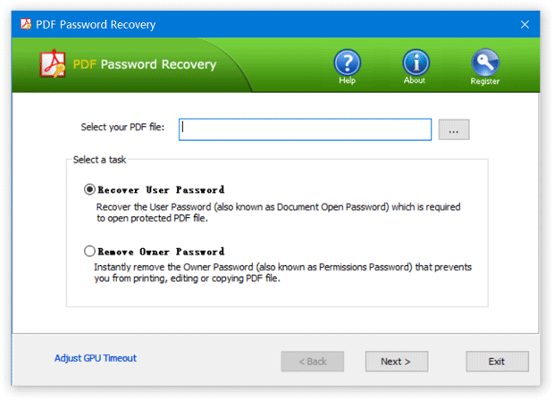 Top Password PDF Password Recovery v2.50 PDF密码恢复工具