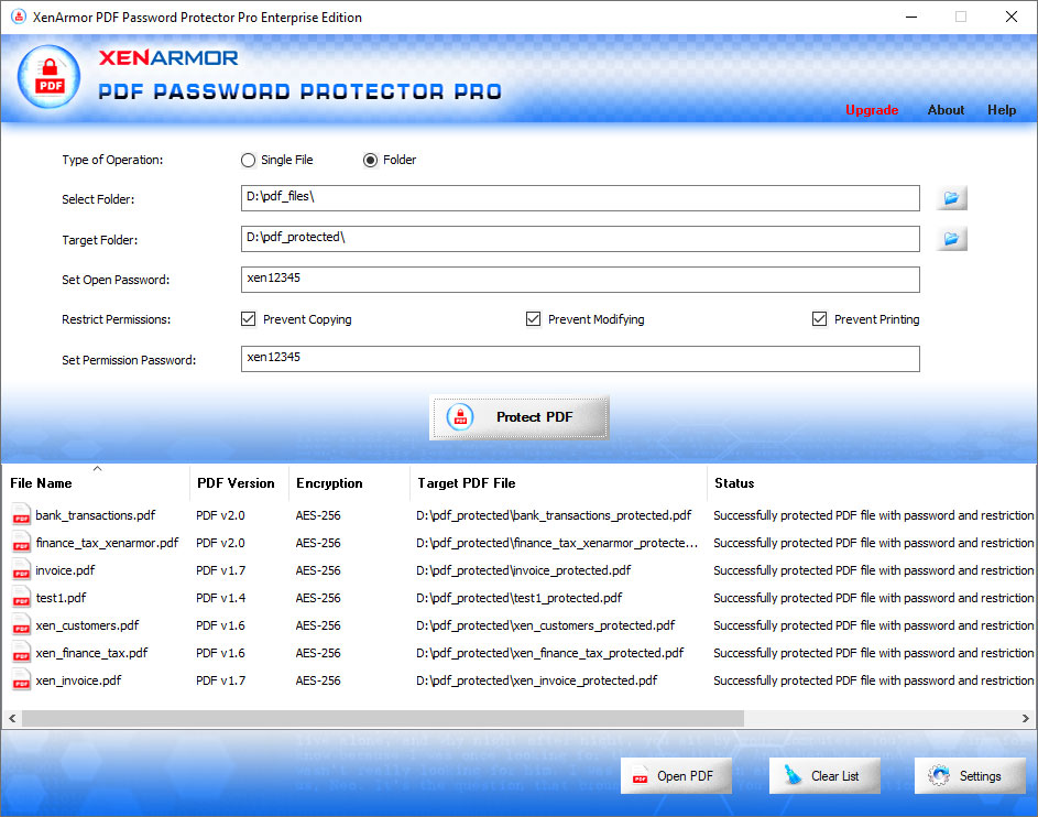 XenArmor PDF Password Protector Pro Enterprise Edition 2022 v3.0.0.1 PDF密码保护器