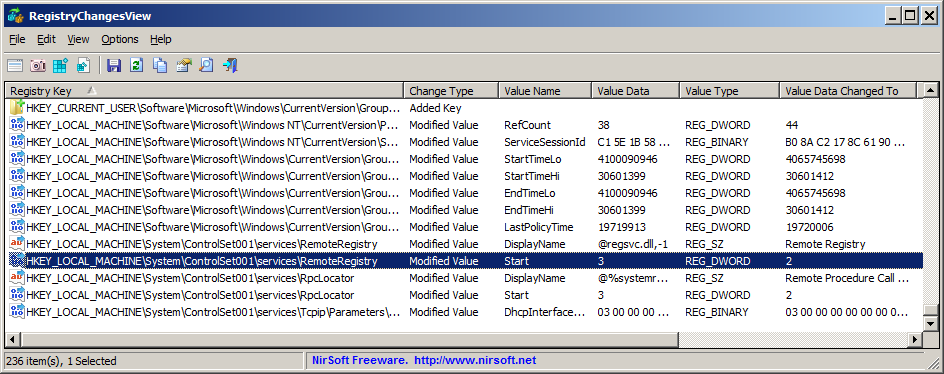 RegistryChangesView v1.30 注册表比较工具