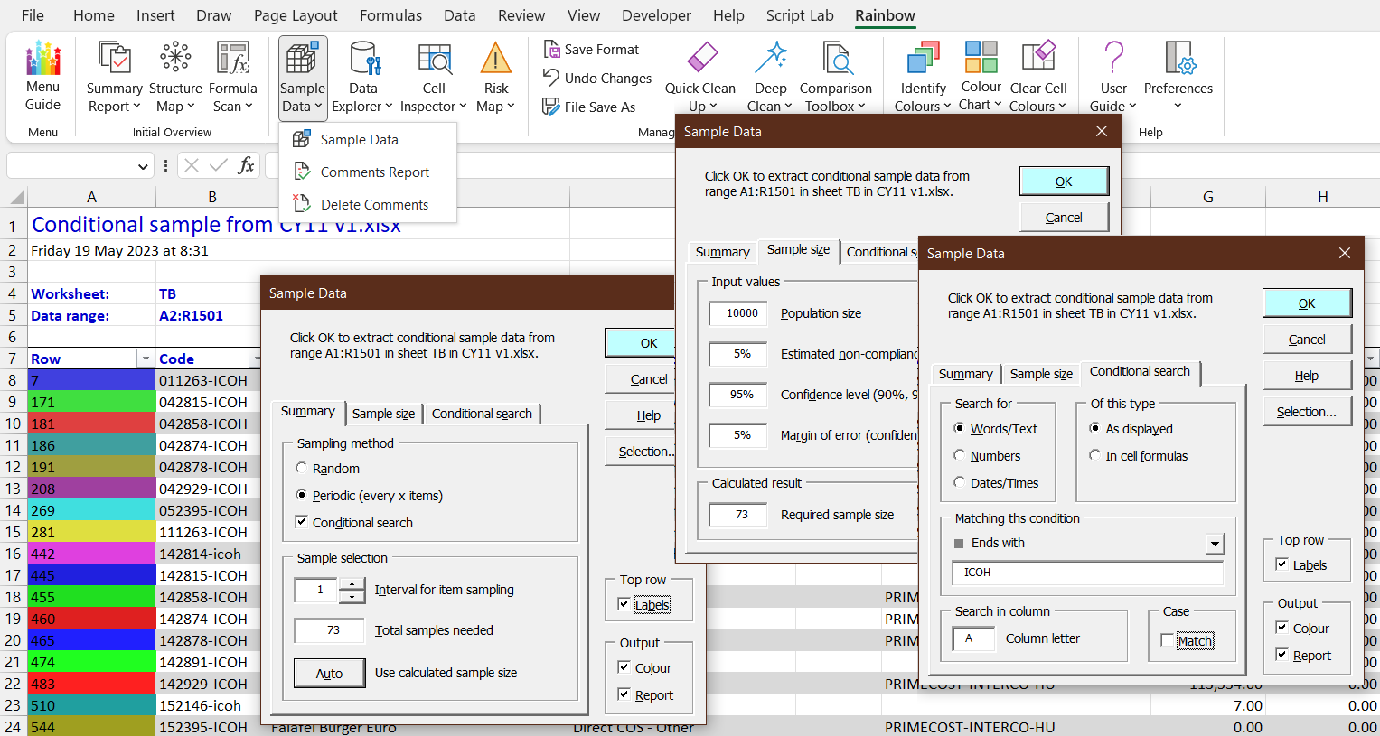 Rainbow Analyst add-in Professional v12.6.1.1 Excel审计工具