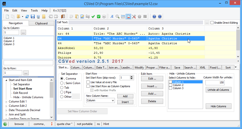 CSVed v2.5.7 电子表格文件编辑器