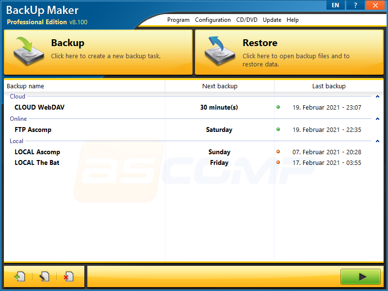 BackUp Maker Pro v8.307 自动存储文件工具