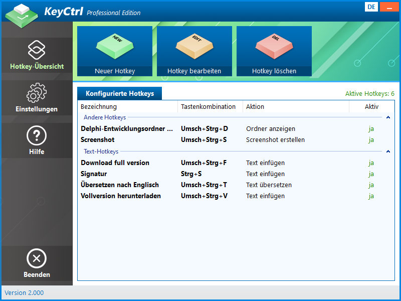 KeyCtrl Professional v2.006 键盘快捷键设置工具