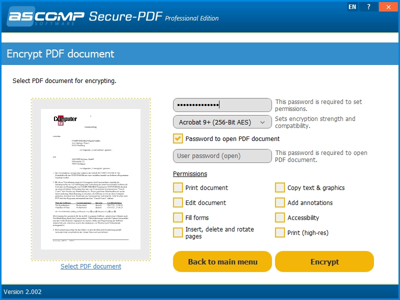 Secure-PDF Professional v2.009 PDF文档保护工具