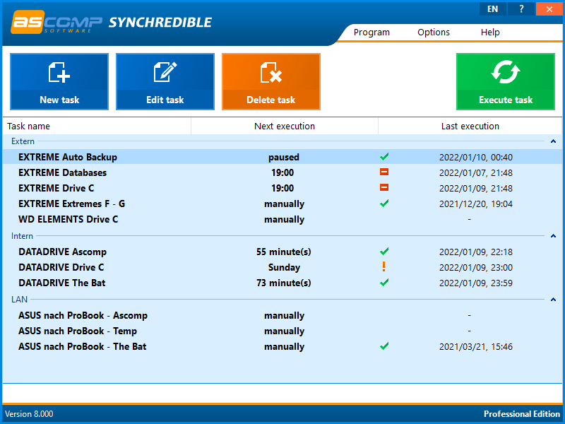 Synchredible v8.204 同步文件夹和文件工具