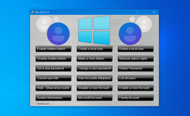 Sordum User Tool v1.5 用户账户管理工具