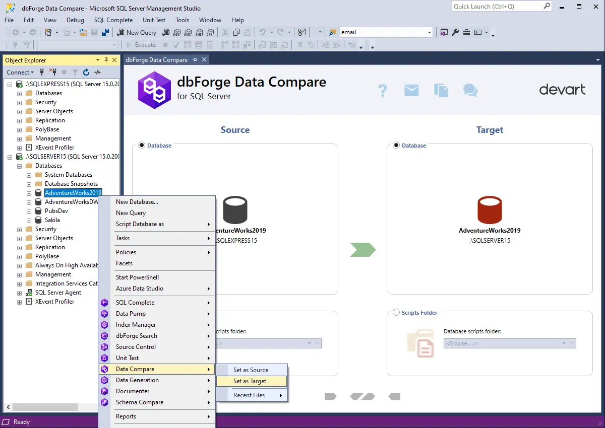 dbForge Data Compare for SQL Server v5.5.3 SQL比较工具