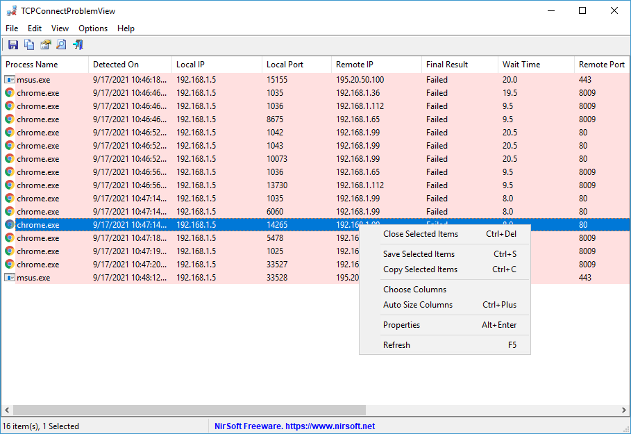 TCPConnectProblemView v1.06 TCP连接监控和管理工具