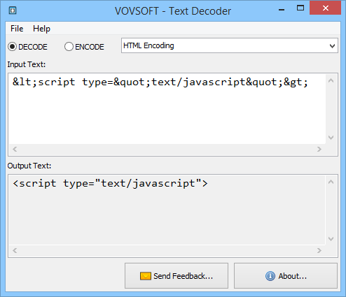 VovSoft Text Decoder And Encoder v1.7 编码和解码内容工具