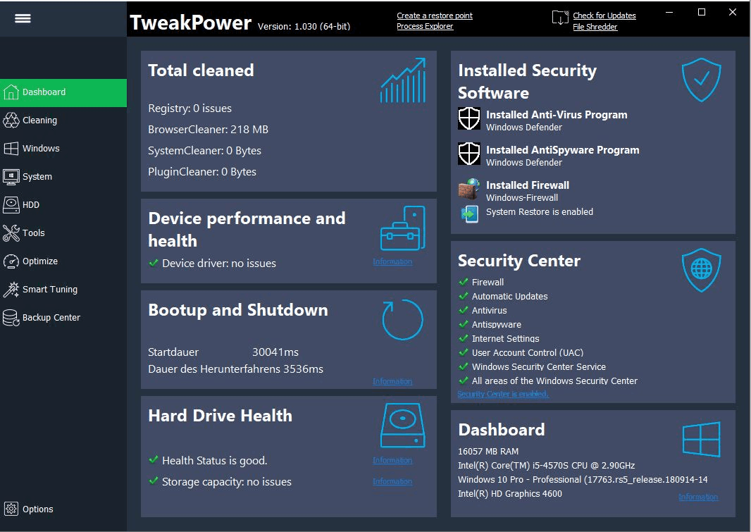 TweakPower v2.053 系统优化软件