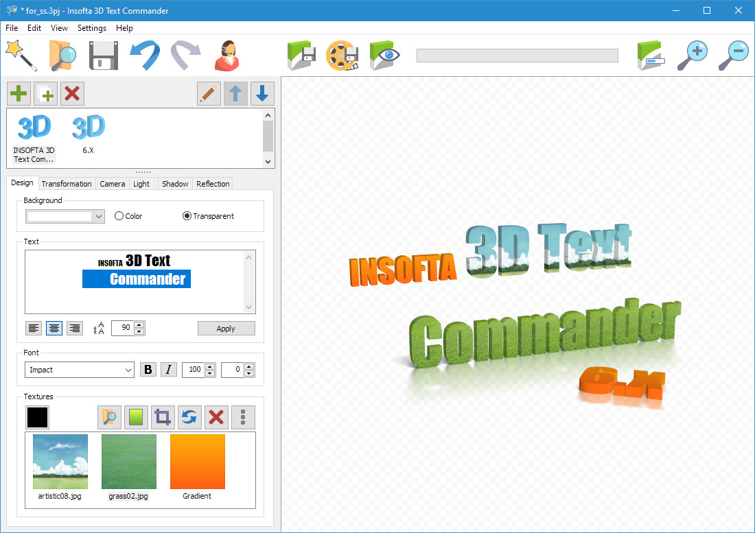 Insofta 3D Text Commander v6.5 创建3D动画文本软件