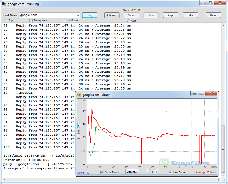 WinPing v2.61 检查网络连接稳定性和速度工具